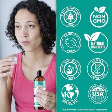 GuruNanda CocoMint Oil Pulling Mouthwash for Complete Oral Hygiene, 7 Essential Oils & Vitamins for Happy Teeth & Gums & Fresh Breath, Alcohol-Free, 3X8 oz - Image 6