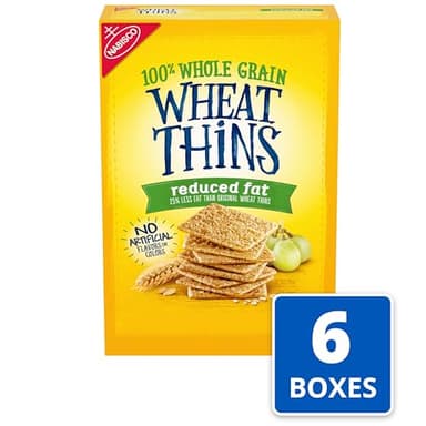 Wheat Thins Reduced Fat Snacks, Whole Grain Wheat Crackers, Bulk Snack Crackers, 6 - 8.oz Boxes - Image 4