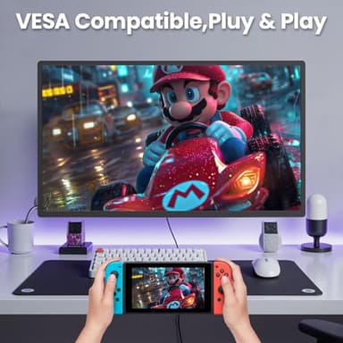 2K 180Hz Portable Monitor,23.8" 2560x1440 QHD 120% SRGB IPS FreeSync Gaming Moniter USB-C HDMI Large Work Home Office Second Monitor VESA Mountable, Adjustable Tilt & Height for Laptop, PS4,Xbox - Image 5