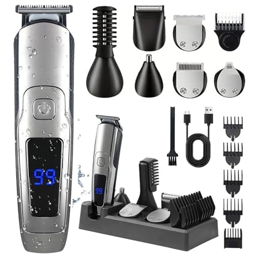 ritarga Premium Beard Trimmer for Men, 20 Length Settings, Waterproof Electric Razor for Men, Hair Trimmer, Nose Hair Trimmer, Cordless Hair Clippers, All-in-One Grooming Kit - Image 1