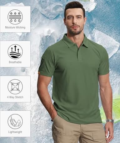 ZITY 5 Pack Mens Polo Shirt Short Sleeve Sports Golf Tennis T-Shirt Moisture-Wicking Summer Shirts - Image 5