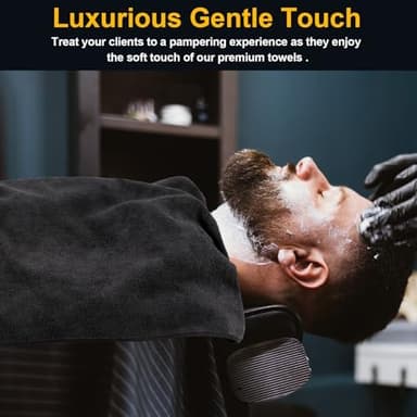 Salon Towels 24 Pack, Microfiber Barber Towels Bulk, (16x29 inches) Hair-Drying Cloth Super Soft Black Hand Cloth for Gym, Bath, Spa Use and Home Beauty Care(Not Bleach Proof - Image 5