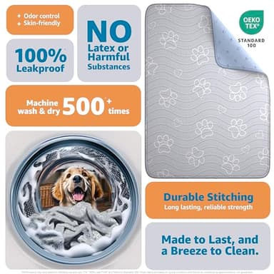 IMPROVIA® Reusable Puppy Pad – Waterproof, Extra-Absorbent, Washable Pee Pad for Dog Training, Whelping, & More – Protect Your Floors & Pet with Quick-Drying Potty Pad. (Extra Large - 72" x 72") - Image 5
