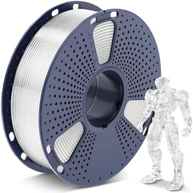 SUNLU 3D Printer Filament PLA Filament 1.75mm, Neatly Wound 3D Printing Filament 1.75mm, Dimensional Accuracy +/- 0.02 mm, Fit Most FDM 3D Printers, 1kg Spool (2.2lbs), Transparent, Clear PLA - Image 3