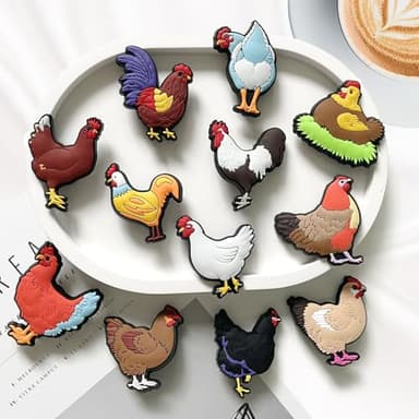 12Pcs Chickens Shoe Charms for Croc Clogs Decoration, Chick Shoe Decoration for Adults Teen - Image 6