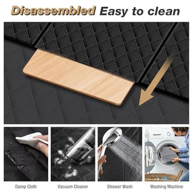 Dog Car Seat Cover for Back Seat, Hard Bottom Back Seat for Tesla Model 3 Model Y, Supports 200lbs, 100% Waterproof Back Seat Pet Cover - Image 4