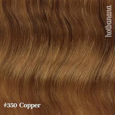 HOTBANANA Human Hair Clip in Hair Extensions, Copper 120g Clip in Hair Extensions Real Human Hair Straight Remy Hair Clip in Hair Extensions 18 Inch 7pcs - Image 3