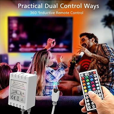 dalattin Led Lights for Bedroom 25ft RGB 5050 Led Strip Lights Color Changing Kit with 44 Keys Remote Controller and 12V Power Supply Led Light Strips Indoor Decoration,Easter Decor - Image 7