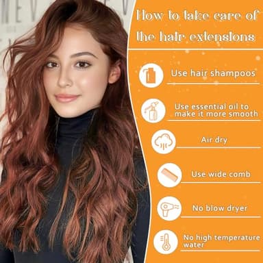 YDDM Tape in Hair Extensions, 20pcs 20 Inch Dark Auburn Straight 100% Remy Human Hair Seamless Remy Tape in Hair Extensions Human Hair(33#, 20 Inch) - Image 7