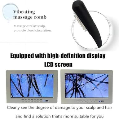 HENGCMM Skin Diagnosis Hair Analyzer, Skin Hair Scalp Detector, Digital Microscope Scalp Hair Follicle Detector with 7 Handles, Hair Follicle Skin Analyser Machine or Home Spa Salon Use - Image 3