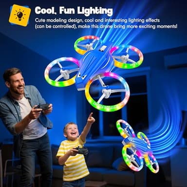 ALTITACO Drones for Kids With Cool Light, Kids Drone with 3D Flip, Altitude-Hold, Self-Rotation, Headless Mode, 3 Speed Modes, One-Click Take-off/Landing, Mini Drone for Christmas, Beginners, Indoor - Image 2