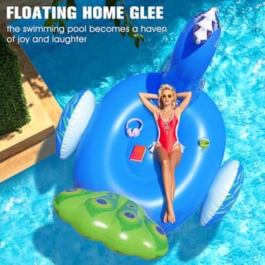 DeeprBetter Inflatable Peacock Pool Float, 2025 Gaint Funny Pool Floats Adults, Heavy Duty Pool Floaties Lounger, Large Animal Pool Floats Inflatable Ride-On Floaty for Swimming Pool Party Water Fun - Image 3