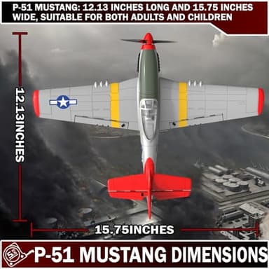 LEAMBE 4 Channel RC Plane, Ready to Fly Aerobatic Aircraft, Easy Control for Beginners, P51 Mustang RC Airplane Best Gift for Boys & Adults - Image 6