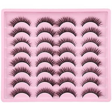 Lashes Natural Look Wispy Fasle Eyelashes 12mm Short Faux Mink Eyelashes Cat Eye Natural Strip Lashes Pack by Zegaine 16 Pairs - Image 7