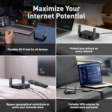 GL.iNet GL-BE3600 (Slate 7) Portable Travel Router, Pocket Dual-Band Wi-Fi 7, 2.5G Router, Portable VPN Routers WiFi for Travel, Public Computer Routers, Business Trip, Moblie/RV/Cruise/Plane - Image 5