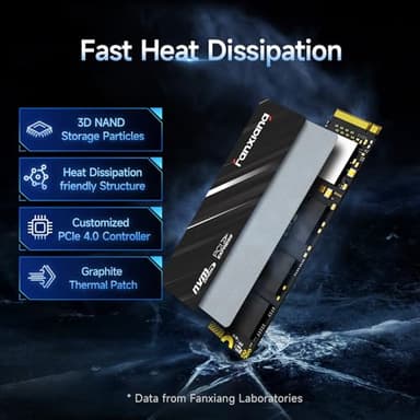 fanxiang 2TB NVMe SSD PCIe Gen4 M.2 SSD for PS5, Up to 5000 MB/s, Internal Gaming 3D NAND SLC Cache Solid State Drive Upgrade Storage for PC/Laptops S690Q - Image 4