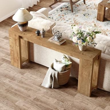 Little Tree 70.9-Inch Long Console Table, Narrow Sofa Table Behind The Couch, Farmhouse Console Table for Living Room, Entryway, Hallway - Image 4