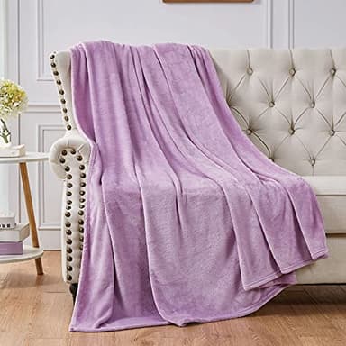 Walensee Fleece Blanket Plush Throw Fuzzy Lightweight (King Size 108x90 Lilac) Super Soft Microfiber Flannel Blankets for Couch, Bed, Sofa Ultra Luxurious Warm and Cozy for All Seasons - Image 8