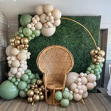 CANREVEL Sage Green Balloons - 50pcs 12 Inch Olive Green Latex Balloons for Birthday Party Baby Shower Wedding Christmas Holiday Balloon Jungle Decorations - Image 7