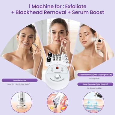 UNOISETION Diamond Microdermabrasion Machine Professional, 3 in 1 Dermabrasion Facial Peeling Skin Care Device for Salon Personal Home Use - Image 4