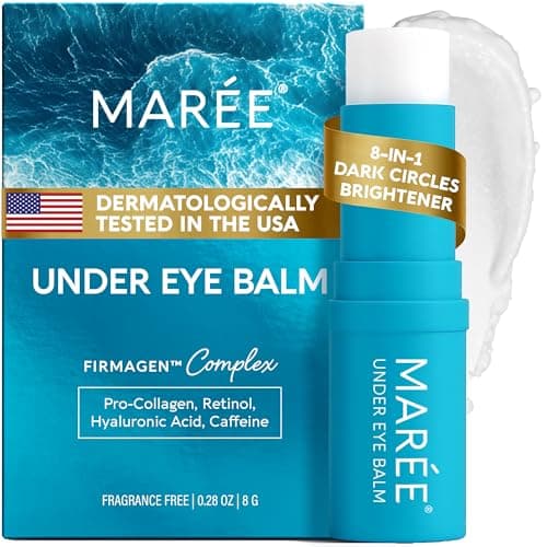 MAREE Under Eye Balm Stick Hydrating - Retinol Caffeine Under Eye Brightener Stick for Older Women - Collagen Under Eye Cream for Dark Circles & Wrinkles - Skin Care Treatment Moisturizer - Image 1