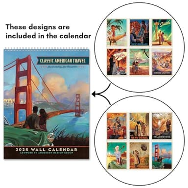 Americanflat 2025 Wall Calendar - US Cities Poster Design - 10x13 Large Wall Calendar - 12 Month Hanging Calendars for Home or Office - 2025 Calendars for Planning and Organization - Image 4