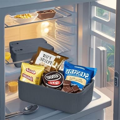 Lockable Storage Box,Medicine Lock Box Travel Case,Refrigerator Bin Container for Food,Medicines,Snacks,Locking Mobile Cell Phone Device Jail,Small Lockbox for Office,Home,School,Father Gift (Navy) - Image 3