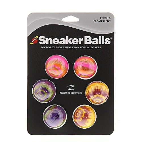 Sneaker Balls Odor-Fighting Shoe Fresheners, Eliminates Unpleasant Smells, Perfect For Sneakers, Gym Bags, Gear Bags, Drawers, Lockers, And More!, Radial Tie Dye, 6 Pack - Image 1