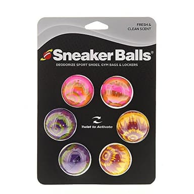 Sneaker Balls Odor-Fighting Shoe Fresheners, Eliminates Unpleasant Smells, Perfect For Sneakers, Gym Bags, Gear Bags, Drawers, Lockers, And More!, Radial Tie Dye, 6 Pack - Image 1