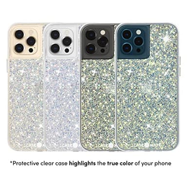 Case-Mate iPhone 12 Pro/iPhone 12 Case - Twinkle Stardust with 10ft Drop Protection & Wireless Charging - Luxury Bling Glitter Cover - Shockproof Materials, Anti Scratch Tech - Image 2