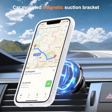 SKYLMW Compatible with iPhone 12 Case & iPhone 12 Pro Case 6.1" with Invisible Magnetic O-Ring Stand [Compatible with Mag-Safe][Great Grip Feeling],Translucent - Image 4