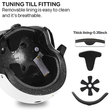 JBM Skateboard Helmet - Lightweight, Adjustable Ventilation Helmet for Scooter, Roller Skate, Inline Skate - Image 3