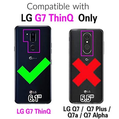 Compatible with LG G7 ThinQ Wallet Case and Tempered Glass Screen Protector Flip Cover Card Holder Cell Phone Cases for LGG7 One G 7 Plus LG7 Fit LG7ThinQ 7G Thin Q G7+ G7thinq LGG7thinq Men Rose Gold - Image 2