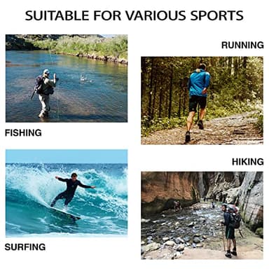 WELIGU Men's UPF 50+ Sun Protection Hoodie Shirt Long Sleeve SPF Fishing Outdoor UV Hiking Shirts Lightweight Ocean Blue Large - Image 5