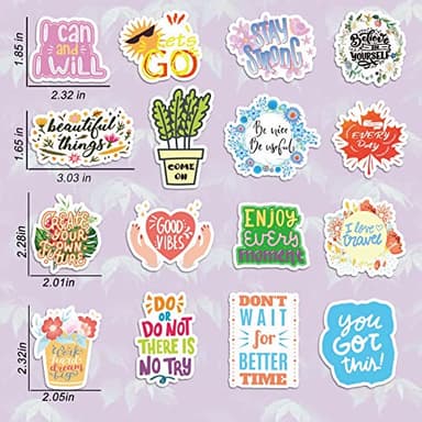 Inspirational Stickers,150Pcs Motivational Stickers for Water Bottles Positive Quote Sticker for Journaling Scrapbook Aesthtic Waterproof Vinyl Laptop Decals for Teens Adults Kids Teachers - Image 4
