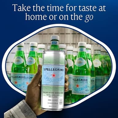 S.Pellegrino Sparkling Natural Mineral Water, Unflavored, 11.15 Fl. Oz (Pack of 24) - Image 4