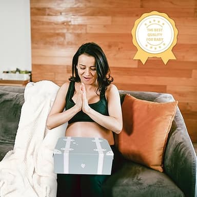 iAOVUEBY Baby Gift Set, Baby Shower Gifts, Black and White High Contrast Baby Toys 0-6 Months for Newborn Essentials Infant Rattle Socks Elephant Toys Blanket Onesies Baby Gift Basket for Girls Boys - Image 7