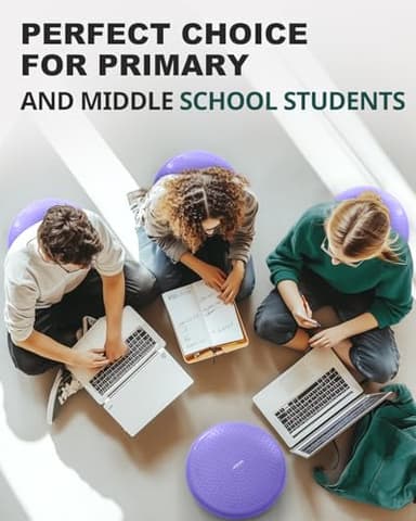 Trideer Wobble Cushion with Inflation Pump - Wiggle Seat for Sensory Kids(Multiple Colors), Balance Disc (Extra Thick) - Image 4