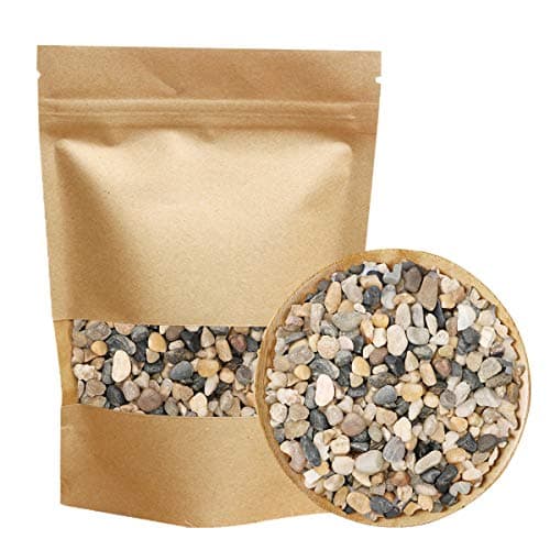 River Rocks Stones Natural Decorative Mixed Color Pebbles Fish Tank Gravel Small Garden Rocks Soil Cover for Aquariums, Landscaping, Vase Fillers, Succulent, Tillandsia, Cactus, Terrarium Plants 2.2lb - Image 1