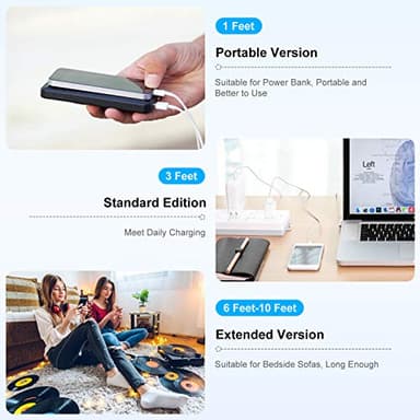 [ Apple MFi Certified ] iPhone Charger 6ft, Long Lightning to USB Cable 6 Feet, Fast Apple Charging Cable Cord 6 Foot for iPhone 14 Pro Max/13 Pro Max/12 Mini/11 Pro/11/XS/XR/8/7/6s/iPad,Air - Image 7