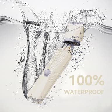 unibono 3-in-1 Electric Razor for Women - Waterproof Bikini Trimmer,Rechargeable Electric Shaver for Lady,Pubic Hair Trimmer Women,Personal Trimmer Groomer for Body Hair (Cream, LY) - Image 5