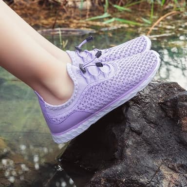 DOUSSPRT Water Shoes for Kids Boys Girls Quick Dry Beach Sports Swim Pool Aqua Shoes for Toddler/Little Kid/Big Kid Purple 4 - Image 7