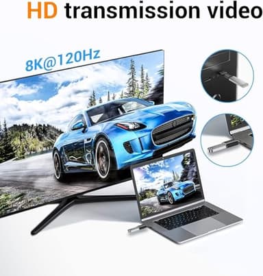 Temdan USB to USB C Adapter,Car Charger OTG Converter Compatible with MacBook Pro Air 2024,Samsung Notebook and More Type C,for iPhone 17 16 15 Air Plus Pro Max,OTG Adapters-Black - Image 6