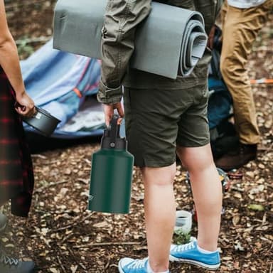 WATERSY 1 Gallon Water Bottle Insulated(Cold for 48 Hrs),BPA Free&Leak Proof,128oz Stainless Steel Water Jug,Big thermo,Large Water Bottle with Handle for Gym,Hiking,Camping&Travel,Dark Green - Image 2