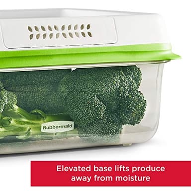 Rubbermaid FreshWorks Produce Saver, Medium and Large Storage Containers, 8-Piece Set, Set of 4, Med & Lg, Clear - Image 3