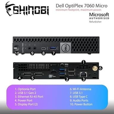 Dell OptiPlex 7060 Micro PC | Intel Core i5-8500T | 16GB RAM | 512GB NVME | Windows 11 Pro | Built in AX210 Wi-Fi+ BT | Mini Desktop Computer (Renewed) (16GB RAM + 512GB NVME) - Image 4