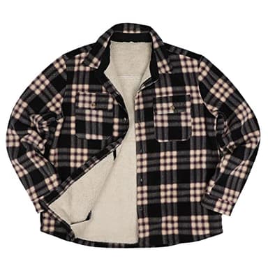 Yasumond Mens Big and Tall Jackets Heavy Sherpa Lined Zip Up Soft Warm Winter Outwears - Image 5