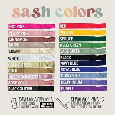 Custom Text Satin Sash | Custom Quote Sash Custom Sash Personalized Sash Birthday Sash Bachelorette Sash Bride to Be Bridal Sash Pageant Sash - Image 3