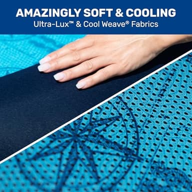 Aqua Luxury Water Lounge, X-Large, Inflatable Pool Float with Headrest, Backrest & Footrest, Navy/Light Blue - Image 3