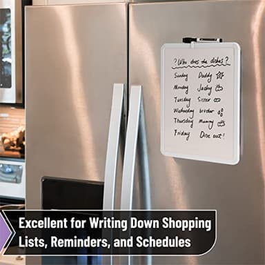 Mr. Pen- Dry Erase Board, 14” x 11” with a Black Dry Erase Marker, Small Mini White Board for Students, White Frame, Includes Double Sided Tapes - Image 6
